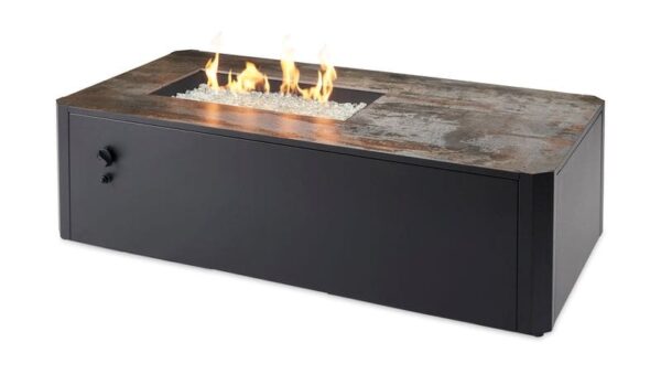 Stock Image - The Outdoor GreatRoom - Kinney Rectangular Gas Fire Pit Table The Outdoor Greatroom Company Gas Fire Table - Stove Depot and Chimney Works
