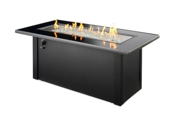 Stock Image - The Outdoor GreatRoom - Monte Carlo Linear Gas Fire Pit Table The Outdoor Greatroom Company Gas Fire Table - Stove Depot and Chimney Works