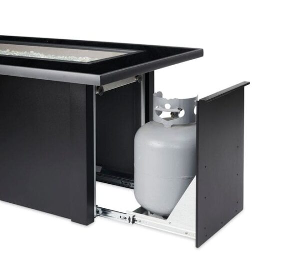 Stock Image - The Outdoor GreatRoom - Monte Carlo Linear Gas Fire Pit Table The Outdoor Greatroom Company Gas Fire Table - Stove Depot and Chimney Works