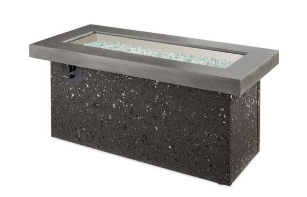 Stock Image - The Outdoor GreatRoom - Grey Key Largo Linear Gas Fire Pit Table The Outdoor Greatroom Company Gas Fire Table - Stove Depot and Chimney Works