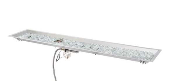Stock Image - The Outdoor GreatRoom - 13.5" x 108" Linear Crystal Fire Plus Gas Burner Insert and Plate Kit The Outdoor Greatroom Company Gas Linear Burner Insert - Stove Depot and Chimney Works
