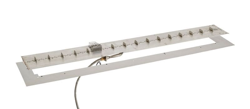 Stock Image - The Outdoor GreatRoom - 13.5" x 120" Linear Crystal Fire Plus Gas Burner Insert and Plate Kit The Outdoor Greatroom Company Gas Linear Burner Insert - Stove Depot and Chimney Works