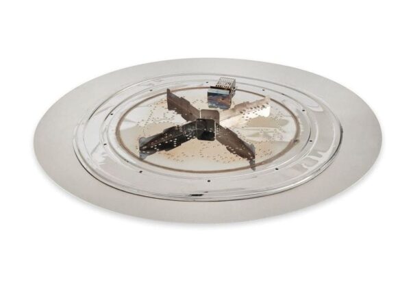 Stock Image - The Outdoor GreatRoom - 20" Round Crystal Fire Plus Gas Burner Insert and Plate Kit The Outdoor Greatroom Company Gas Burner Insert - Stove Depot and Chimney Works