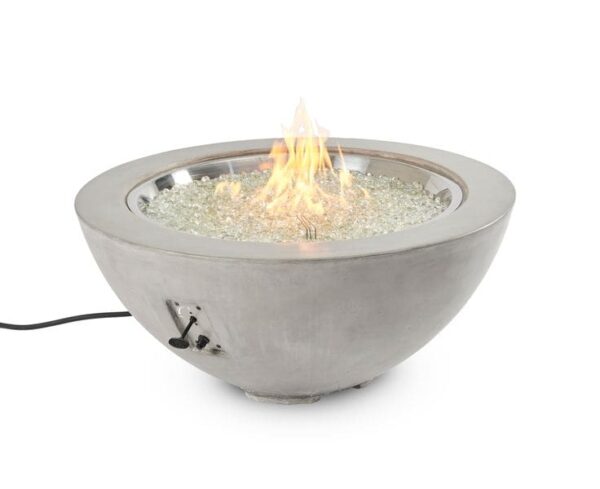 Stock Image - The Outdoor GreatRoom - Natural Grey Cove 42" Round Gas Fire Pit Bowl The Outdoor Greatroom Company Gas Fire Table - Stove Depot and Chimney Works