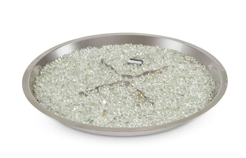 Stock Image - The Outdoor GreatRoom - 30" Round Crystal Fire Plus Gas Burner The Outdoor Greatroom Company Gas Burner - Stove Depot and Chimney Works