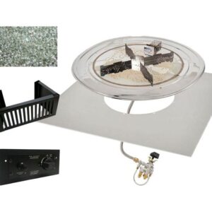 Stock Image - The Outdoor GreatRoom - 24" x 24" Square Do-it-Yourself Crystal Fire Plus Gas Burner Kit The Outdoor Greatroom Company Gas Burner - Stove Depot and Chimney Works