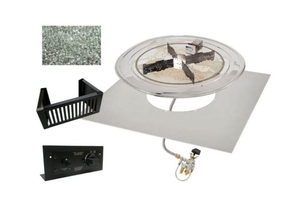 Stock Image - The Outdoor GreatRoom - 24" x 24" Square Do-it-Yourself Crystal Fire Plus Gas Burner Kit The Outdoor Greatroom Company Gas Burner - Stove Depot and Chimney Works