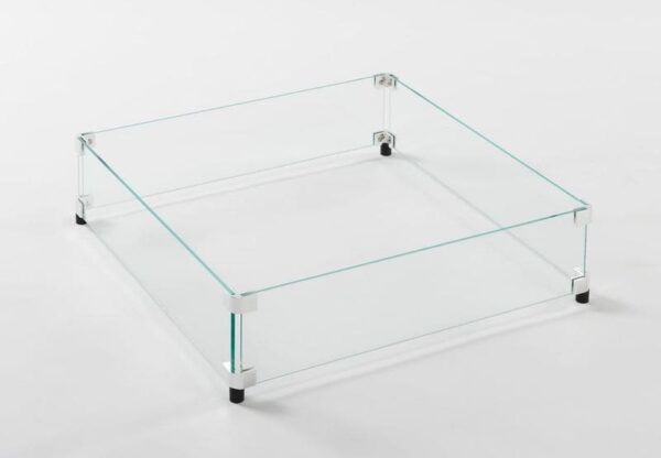 Stock Image - The Outdoor GreatRoom - 24" x 24" Square Glass Wind Guard The Outdoor Greatroom Company Fire Pit Accessory - Stove Depot and Chimney Works