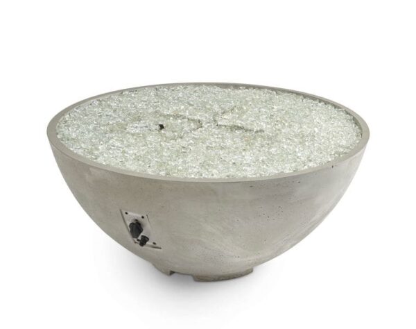 Stock Image - The Outdoor GreatRoom - Natural Grey Cove Edge 42" Round Gas Fire Pit Bowl The Outdoor Greatroom Company Gas Fire Table - Stove Depot and Chimney Works