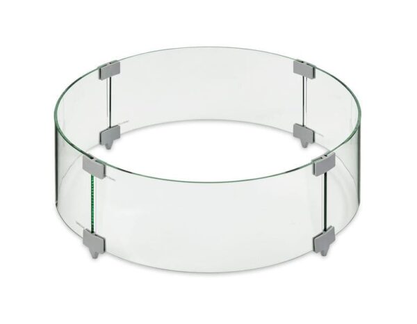 Stock Image - The Outdoor GreatRoom - 25" Round Glass Wind Guard The Outdoor Greatroom Company Fire Pit Accessory - Stove Depot and Chimney Works