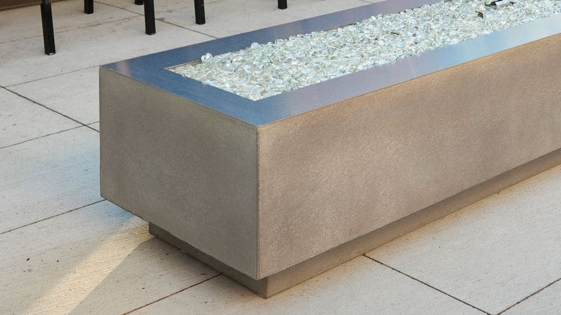 Stock Image - The Outdoor GreatRoom - 54" Stainless Steel Top for Cove 54" Linear Gas Fire Pit Table The Outdoor Greatroom Company Fire Pit Accessory - Stove Depot and Chimney Works
