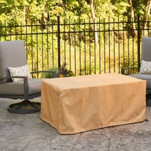 Stock Image - The Outdoor GreatRoom - 52" x 32.83" Protective Cover for Brooks and Kenwood Rectangular Fire Tables The Outdoor Greatroom Company Fire Pit Cover - Stove Depot and Chimney Works