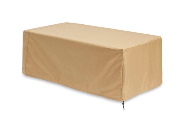 Stock Image - The Outdoor GreatRoom - 50" x 22" Protective Cover for Stainless Steel Key Largo Fire Table The Outdoor Greatroom Company Fire Pit Cover - Stove Depot and Chimney Works