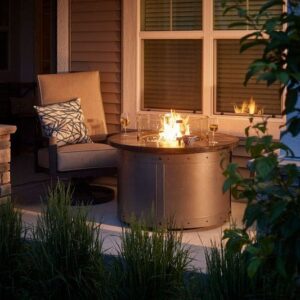 Stock Image - The Outdoor GreatRoom - Edison Round Gas Fire Pit Table The Outdoor Greatroom Company Gas Fire Table - Stove Depot and Chimney Works