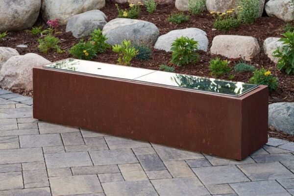 Stock Image - The Outdoor GreatRoom -  12" x 64" Linear Grey Glass Burner Cover (2 pieces) The Outdoor Greatroom Company Fire Pit Cover - Stove Depot and Chimney Works