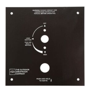 Stock Image - The Outdoor GreatRoom - 6.375" x 6.375" Square Control Panel for Crystal Fire Plus Gas Burners The Outdoor Greatroom Company Fire Pit Accessory - Stove Depot and Chimney Works