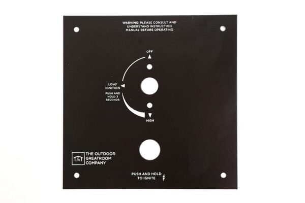 Stock Image - The Outdoor GreatRoom - 6.375" x 6.375" Square Control Panel for Crystal Fire Plus Gas Burners The Outdoor Greatroom Company Fire Pit Accessory - Stove Depot and Chimney Works
