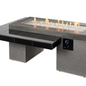 Stock Image - The Outdoor GreatRoom - Black Uptown Linear Gas Fire Pit Table The Outdoor Greatroom Company Gas Fire Table - Stove Depot and Chimney Works
