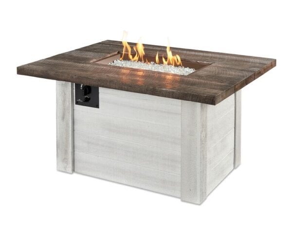 Stock Image - The Outdoor GreatRoom - Alcott Rectangular Gas Fire Pit Table The Outdoor Greatroom Company Gas Fire Table - Stove Depot and Chimney Works