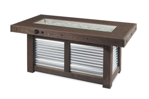 Stock Image - The Outdoor GreatRoom - Denali Brew Linear Gas Fire Pit Table The Outdoor Greatroom Company Gas Fire Table - Stove Depot and Chimney Works