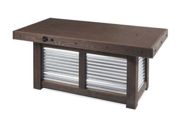 Stock Image - The Outdoor GreatRoom - Denali Brew Linear Gas Fire Pit Table The Outdoor Greatroom Company Gas Fire Table - Stove Depot and Chimney Works