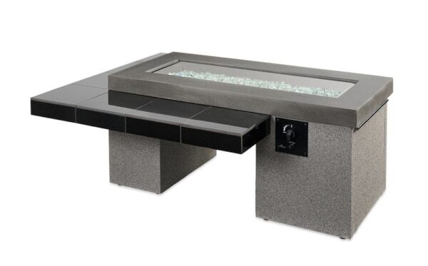 Stock Image - The Outdoor GreatRoom - Black Uptown Linear Gas Fire Pit Table The Outdoor Greatroom Company Gas Fire Table - Stove Depot and Chimney Works