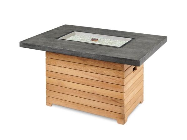 Stock Image - The Outdoor GreatRoom - Darien Rectangular Gas Fire Pit Table with Everblend Top The Outdoor Greatroom Company Gas Fire Table - Stove Depot and Chimney Works
