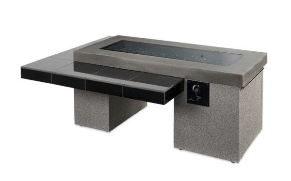 Stock Image - The Outdoor GreatRoom - Black Uptown Linear Gas Fire Pit Table The Outdoor Greatroom Company Gas Fire Table - Stove Depot and Chimney Works