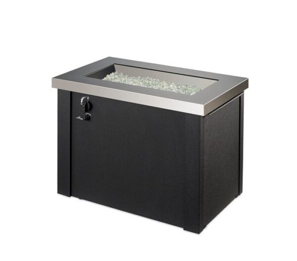 Stock Image - The Outdoor GreatRoom - Stainless Steel Providence Rectangular Gas Fire Pit Table The Outdoor Greatroom Company Gas Fire Table - Stove Depot and Chimney Works