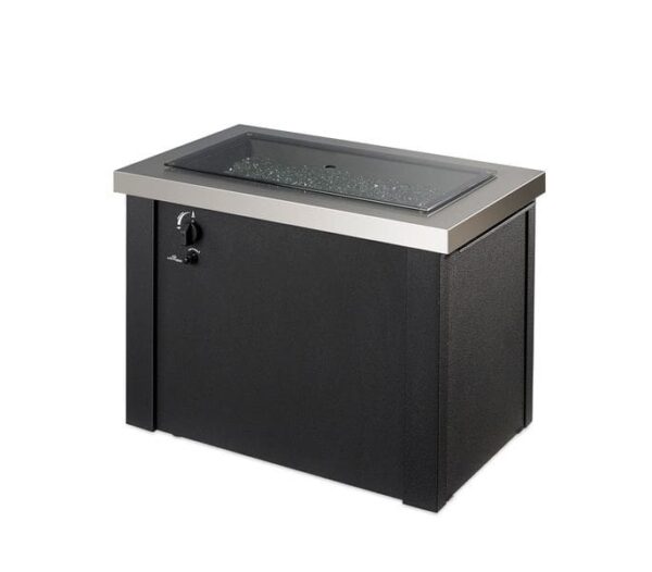 Stock Image - The Outdoor GreatRoom - Stainless Steel Providence Rectangular Gas Fire Pit Table The Outdoor Greatroom Company Gas Fire Table - Stove Depot and Chimney Works