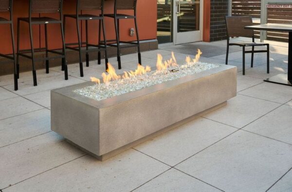 Stock Image - The Outdoor GreatRoom - Natural Grey Cove 72" Linear Gas Fire Table The Outdoor Greatroom Company Gas Fire Table - Stove Depot and Chimney Works