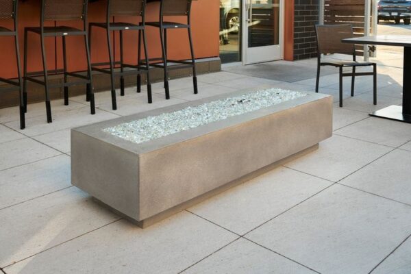 Stock Image - The Outdoor GreatRoom - Natural Grey Cove 72" Linear Gas Fire Table The Outdoor Greatroom Company Gas Fire Table - Stove Depot and Chimney Works