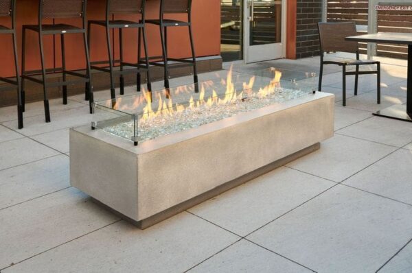 Stock Image - The Outdoor GreatRoom - Natural Grey Cove 72" Linear Gas Fire Table The Outdoor Greatroom Company Gas Fire Table - Stove Depot and Chimney Works