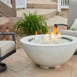 Stock Image - The Outdoor GreatRoom - White Cove 42" Round Gas Fire Pit Bowl The Outdoor Greatroom Company Gas Fire Table - Stove Depot and Chimney Works