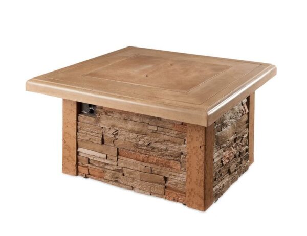 Stock Image - The Outdoor GreatRoom - Sierra Square Gas Fire Pit Table The Outdoor Greatroom Company Gas Fire Table - Stove Depot and Chimney Works