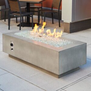 Stock Image - The Outdoor GreatRoom - Natural Grey Cove 54" Linear Gas Fire Table The Outdoor Greatroom Company Gas Fire Table - Stove Depot and Chimney Works