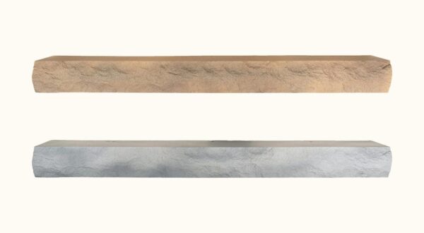 Stock Image - Ambiance - Chiseled Edge Limestone Ambiance Non-Combustible Mantel Fireplace Mantel - Stove Depot and Chimney Works