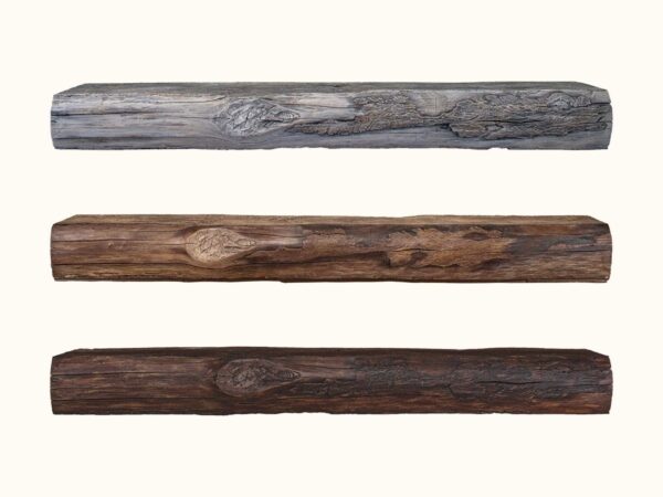 Stock Image - Ambiance - Live Edge Timber Ambiance Non-Combustible Mantel Fireplace Mantel - Stove Depot and Chimney Works