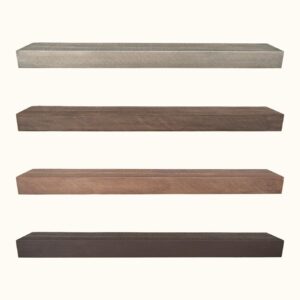 Stock Image - Ambiance - Sawmill Slab Ambiance Non-Combustible Mantel Fireplace Mantel - Stove Depot and Chimney Works
