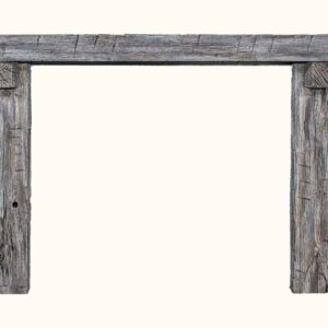 Stock Image - Ambiance - Weathered Shelf and Posts Ambiance Non-Combustible Mantel Fireplace Mantel - Stove Depot and Chimney Works