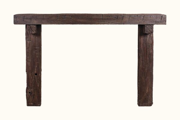 Stock Image - Ambiance - Weathered Shelf and Posts Ambiance Non-Combustible Mantel Fireplace Mantel - Stove Depot and Chimney Works