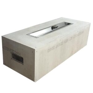 Stock Image - Rectangle Enclosure Trough Burner Insert Diy - Stove Depot and Chimney Works