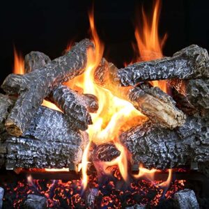 Stock Image - Ambiance - Richland Blaze Ambiance Gas Log Set & Burner - Stove Depot and Chimney Works