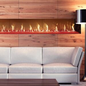Stock Image - DaVinci Custom Fireplaces - DaVinci Collection - Single-Sided Linear Gas Fireplace DaVinci Gas Linear Fireplace & Outdoor Fire - Stove Depot and Chimney Works