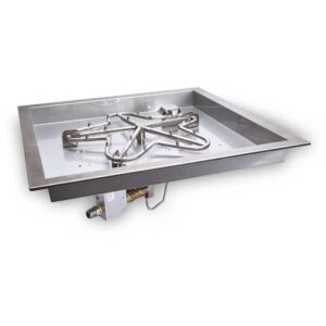 Stock Image - Square Bowl Inserts Fire - Stove Depot and Chimney Works