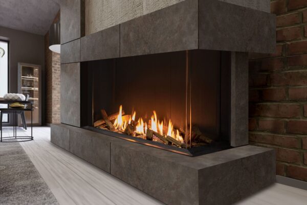 Stock Image - Urbana - U50 Tall Bay Fireplace Urbana Gas Bay Fireplace - Stove Depot and Chimney Works