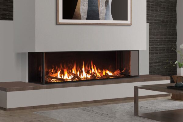 Stock Image - Urbana - U70 Screened Bay Fireplace Urbana Gas Bay Fireplace - Stove Depot and Chimney Works