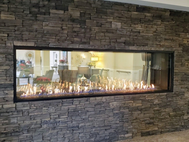 Acucraft Blaze Front & Right View Gas Fireplace - Image 14