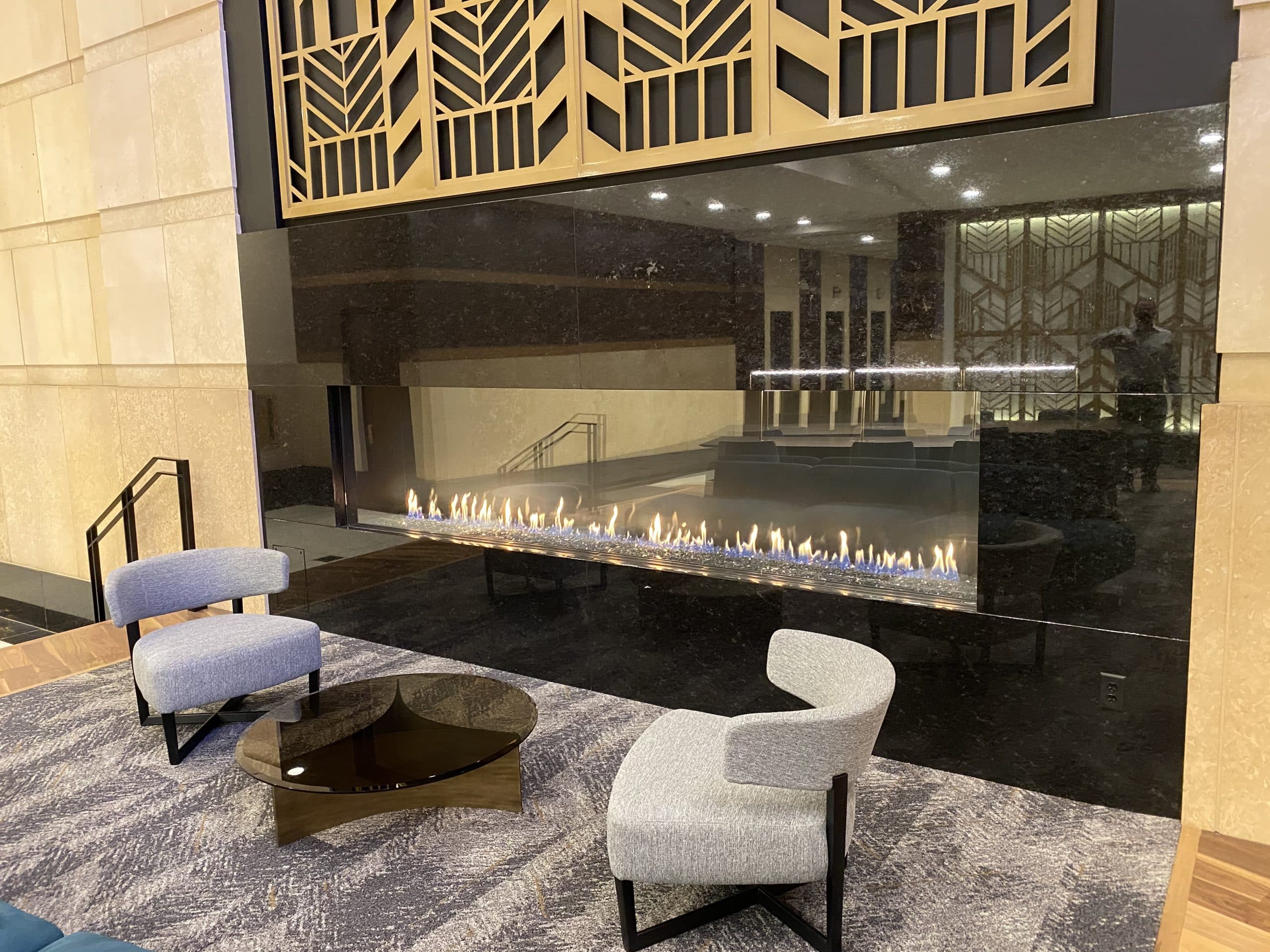 Acucraft Blaze Front & Right View Gas Fireplace - Image 17