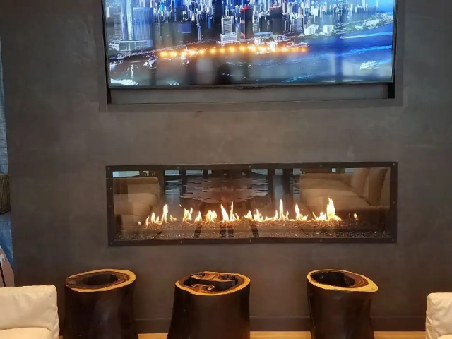 Acucraft Blaze Front & Right View Gas Fireplace - Image 20